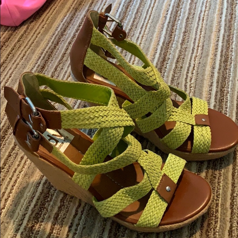 Dolce Vita Yellow Wedge Sandal - Size 7
